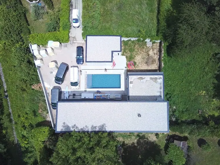Vue zénithale de l'implantation sur la parcelle